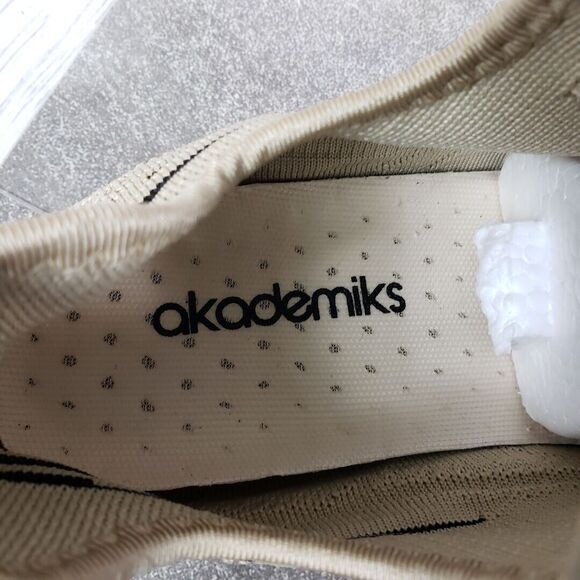 AKADEMIKS Shoes Mens 8 M Beige Fit 2.0 Knit Jogger Sneakers Trendy Stylish - Picture 13 of 13